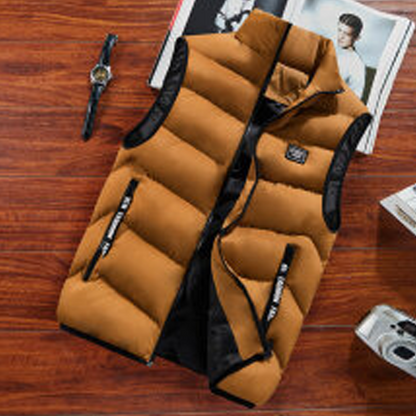 Men's Padded Stand Collar Vest