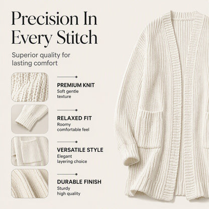 Women's Casual Chunky Knit Long Cardigan