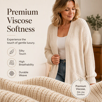 Women's Casual Chunky Knit Long Cardigan