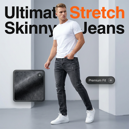 Men's Ripped Stretch Skinny Jeans