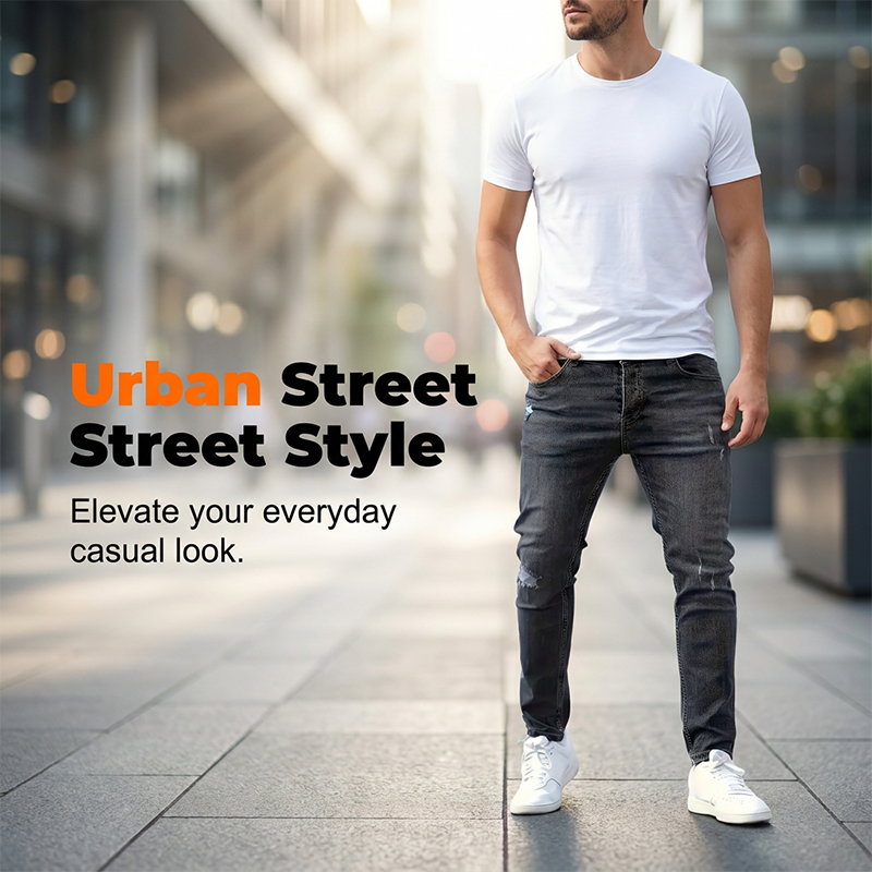 Men's Ripped Stretch Skinny Jeans