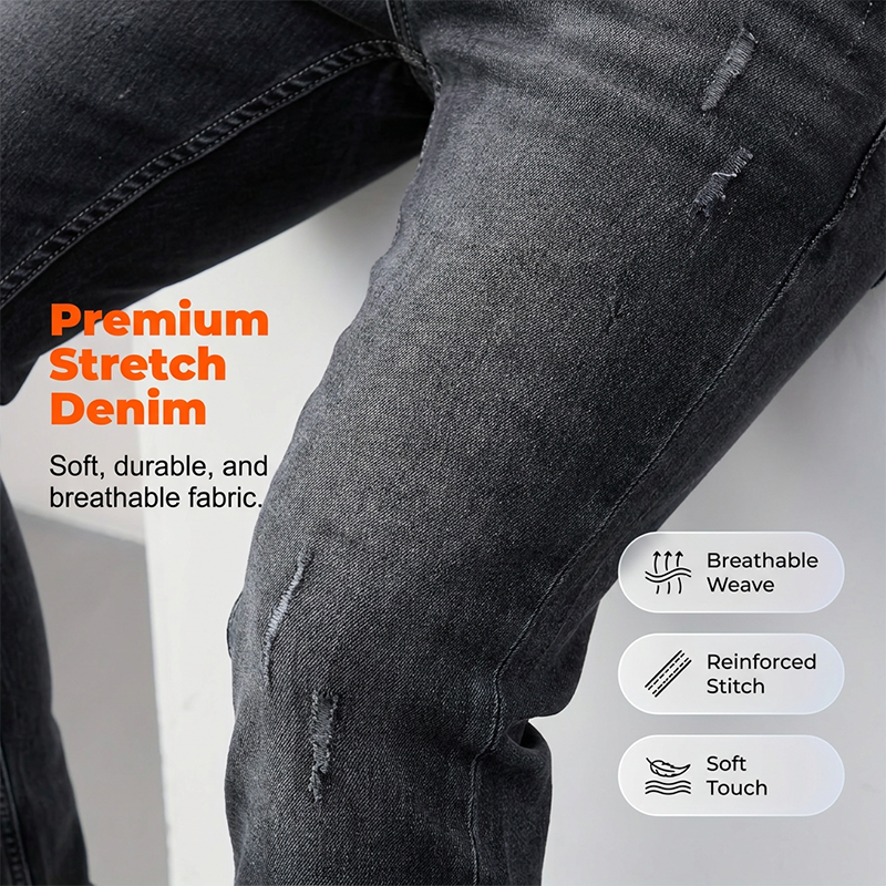 Men's Ripped Stretch Skinny Jeans