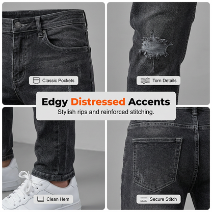 Men's Ripped Stretch Skinny Jeans