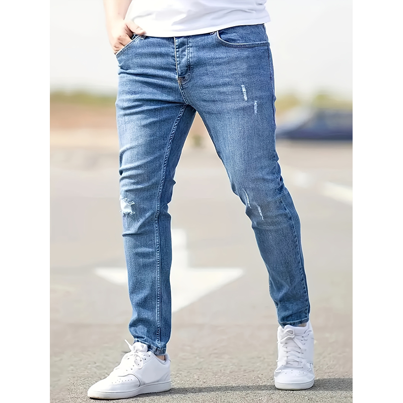 Men's Ripped Stretch Skinny Jeans