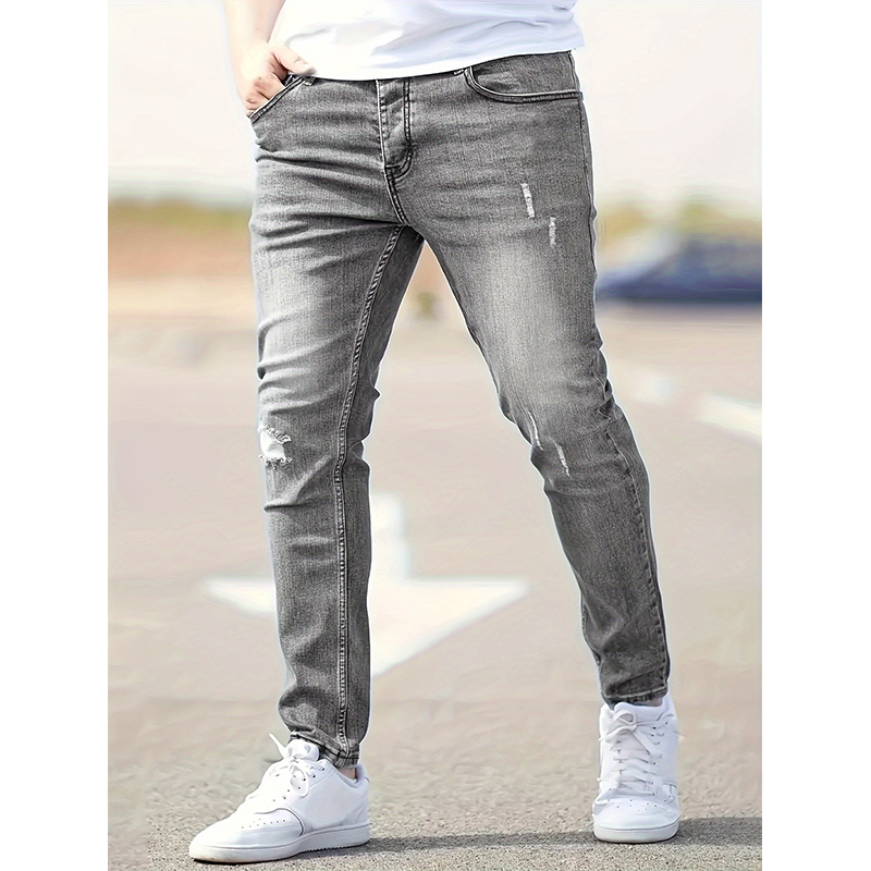 Men's Ripped Stretch Skinny Jeans