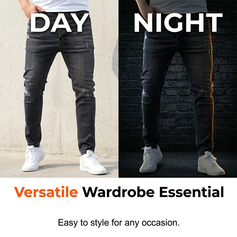 Men's Ripped Stretch Skinny Jeans