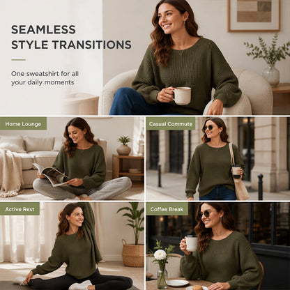 Women's Loose Batwing Sleeve Knit Sweater