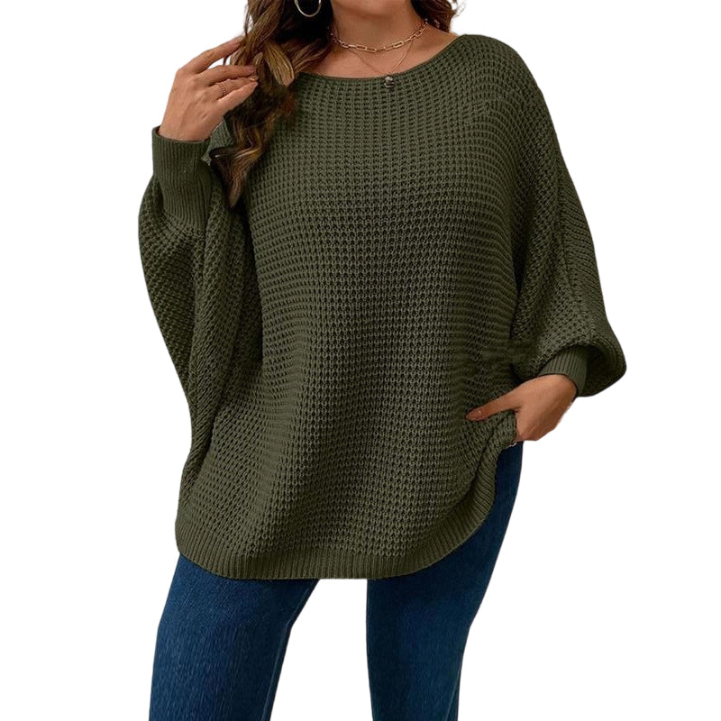 Women's Loose Batwing Sleeve Knit Sweater