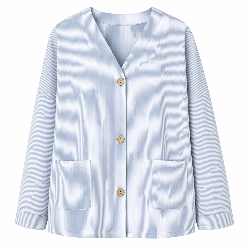 Women's Casual Corduroy V-Neck Cardigan Coat