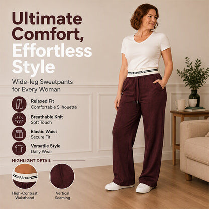 Women's High-Waist Wide-Leg Sweatpants