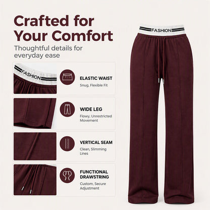 Women's High-Waist Wide-Leg Sweatpants