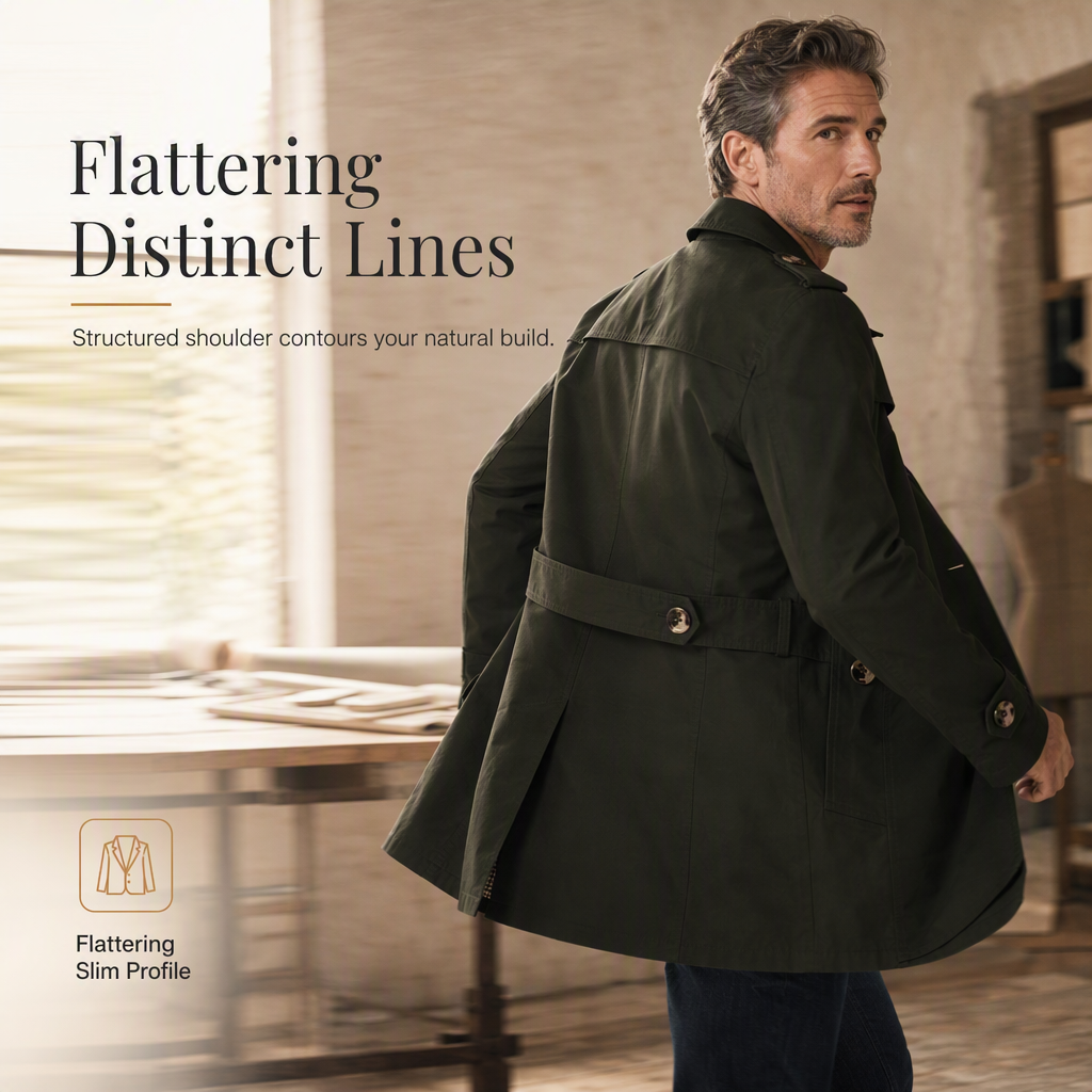 Men's Casual Pure Cotton Windbreaker Spring and Autumn Work Outerwear