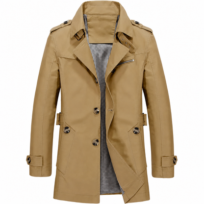 Men's Casual Pure Cotton Windbreaker Spring and Autumn Work Outerwear