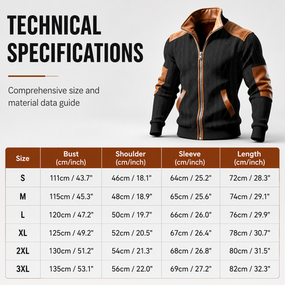 Men's Color-Block Warm-Lined Zip-Up Jacket