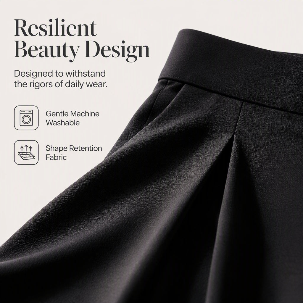 👖 Flattering High Rise, Dramatic Drape | Women's Pleated Wide-Leg Pants