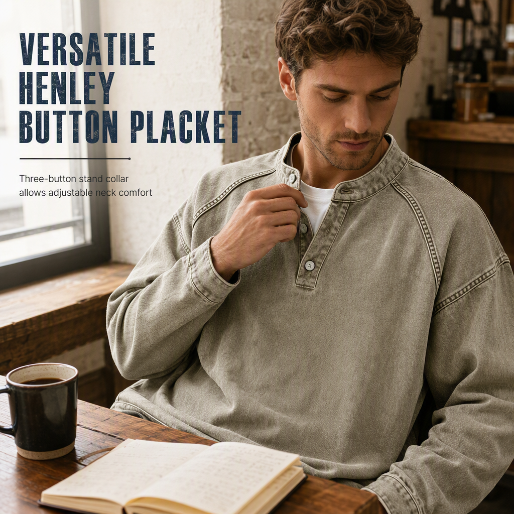 Men's Vintage Casual Loose-Fit Sweatshirt