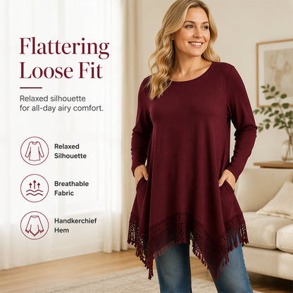 Women's Bohemian Lace Tunic Top