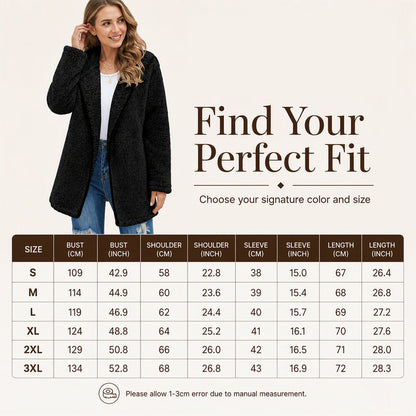 Women's Casual Hooded Plush Cardigan