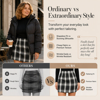 Women's Elegant Classic Plaid Mini Skirt