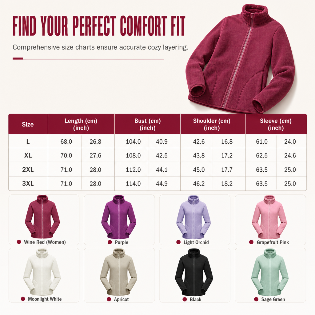 Unisex Reversible Warm Zip-Up Stand Collar Jacket