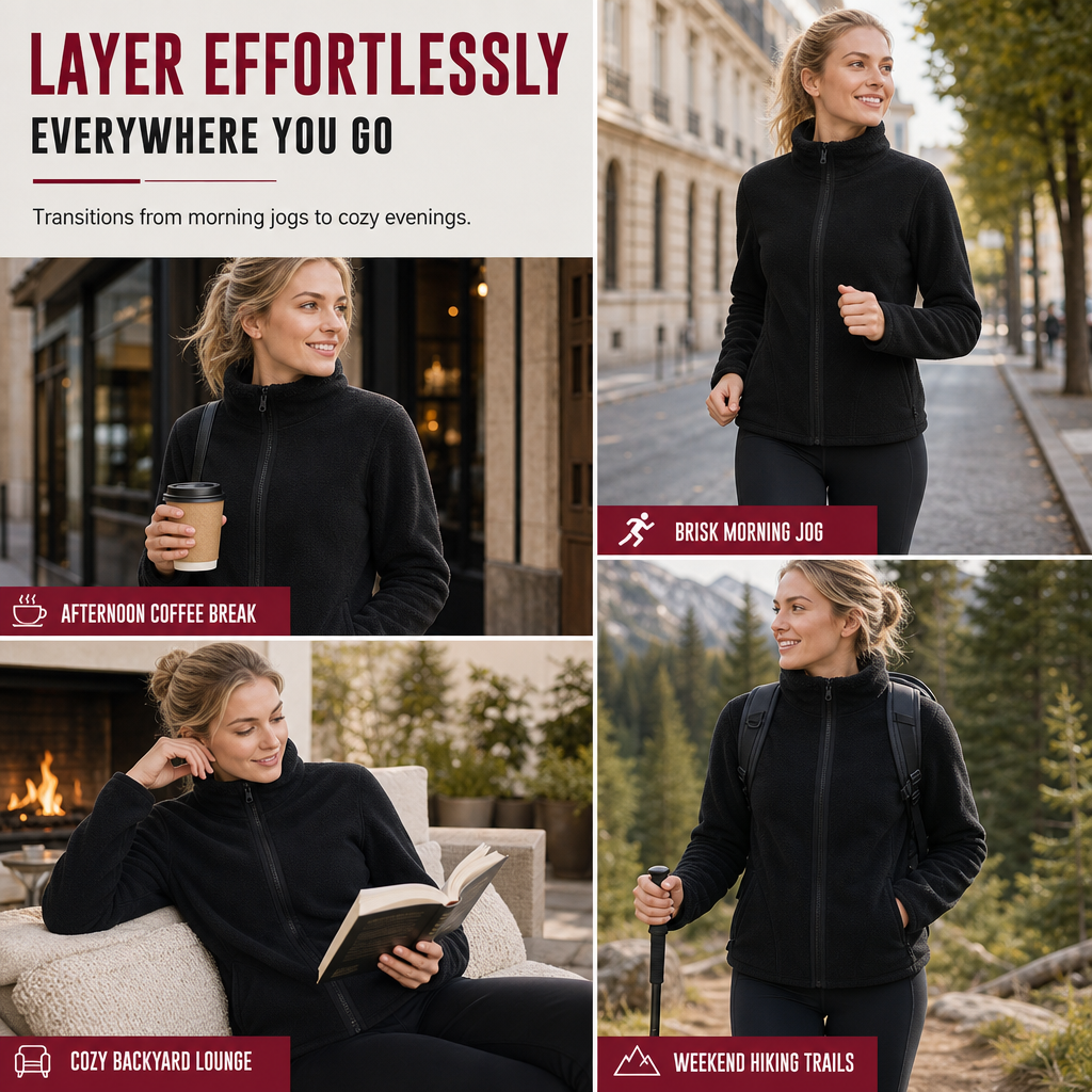Unisex Reversible Warm Zip-Up Stand Collar Jacket