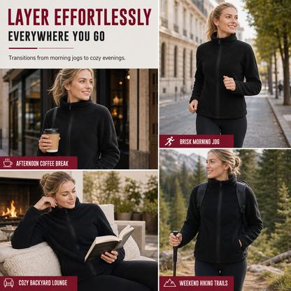 Unisex Reversible Warm Zip-Up Stand Collar Jacket