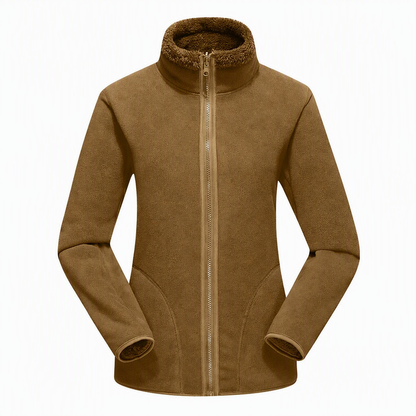 Unisex Reversible Warm Zip-Up Stand Collar Jacket