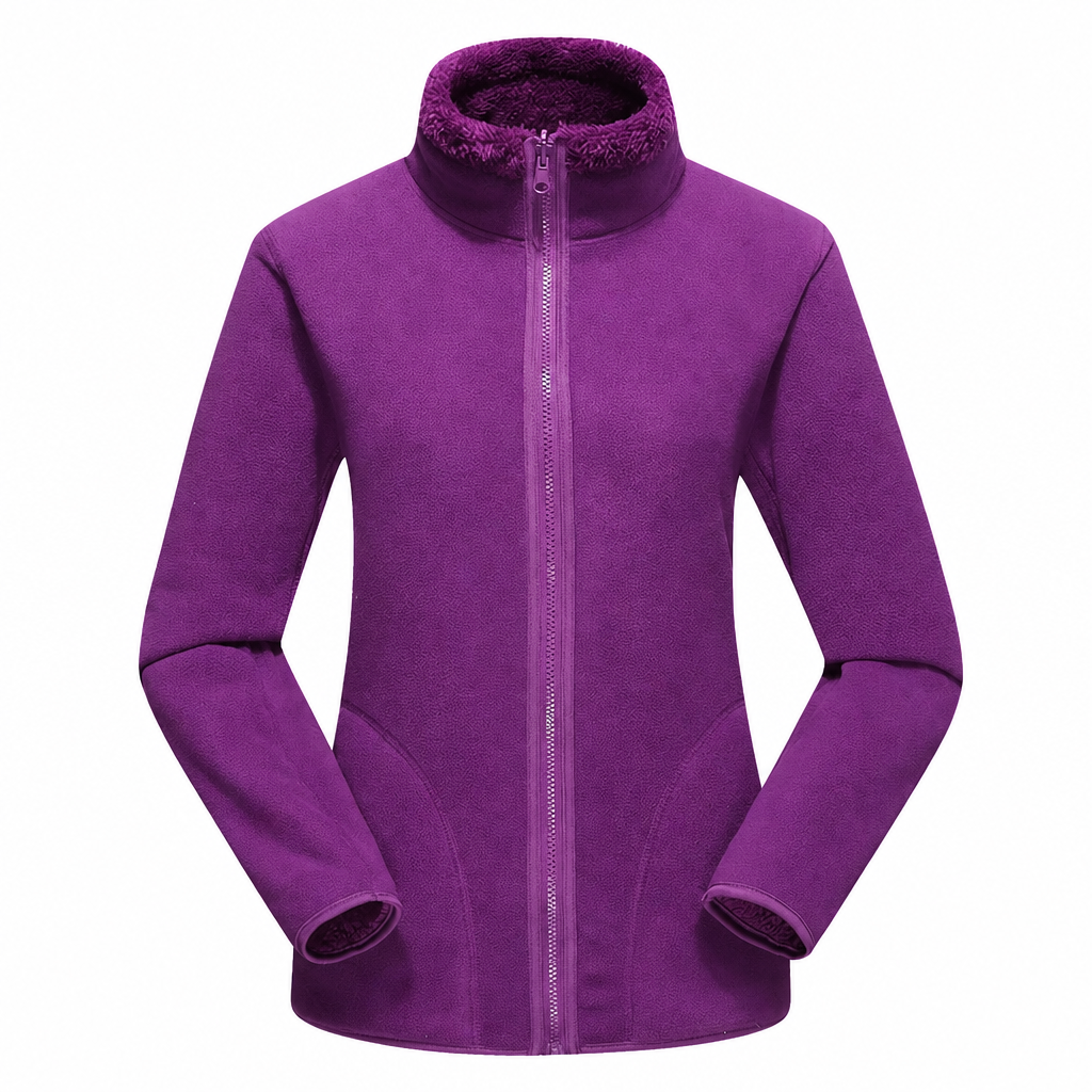 Unisex Reversible Warm Zip-Up Stand Collar Jacket