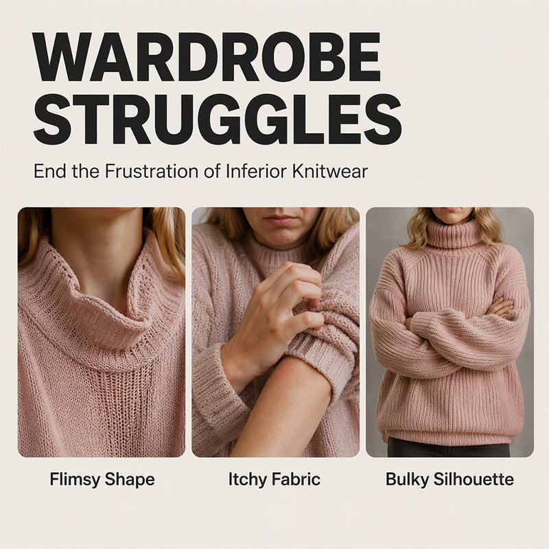 🍂Autumn Hot Sale 60% OFF🔥Women's Cozy Turtleneck Knit Sweater Dress