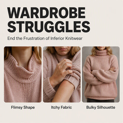🍂Autumn Hot Sale 60% OFF🔥Women's Cozy Turtleneck Knit Sweater Dress