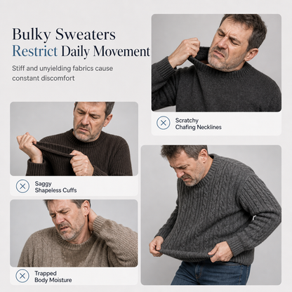 🧥 Quarter-Zip Style, Sharper Everyday Fit | Men's Stand-Collar Pullover
