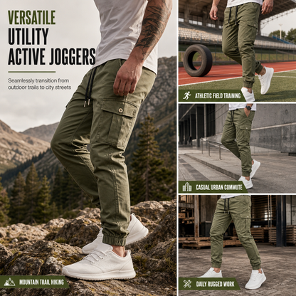 💥 Utility Without the Bulk | Men's Lightweight Multi-Pocket Cargo Joggers