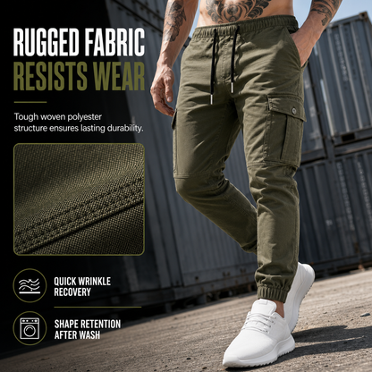 💥 Utility Without the Bulk | Men's Lightweight Multi-Pocket Cargo Joggers