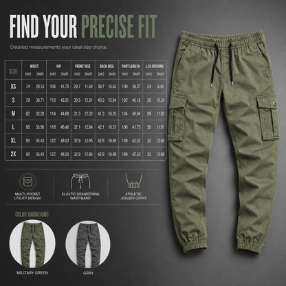 💥 Utility Without the Bulk | Men's Lightweight Multi-Pocket Cargo Joggers