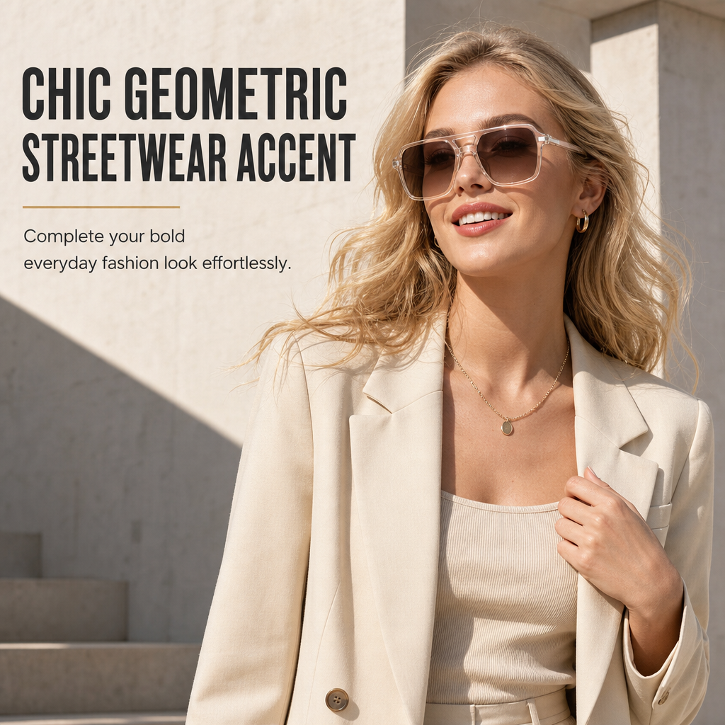 Vintage Retro Square Frame Sunglasses