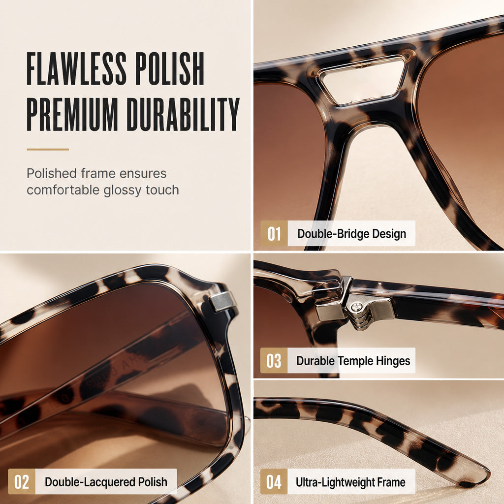 Vintage Retro Square Frame Sunglasses