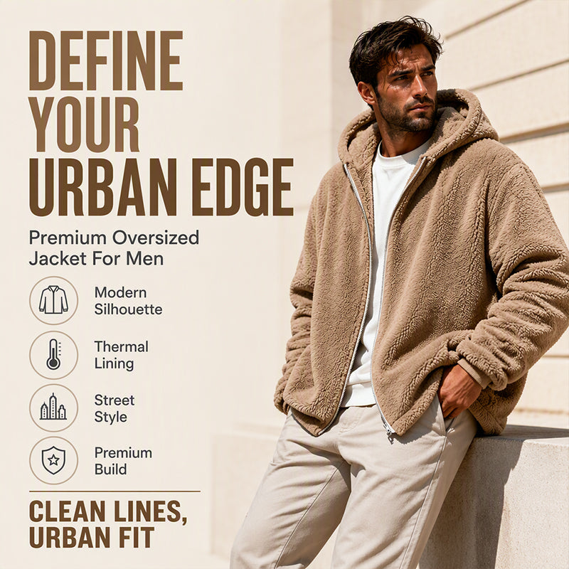 Hot Sale 50% OFF🔥Men's Loose Hooded Plush Jacket