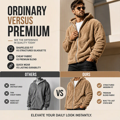 Hot Sale 50% OFF🔥Men's Loose Hooded Plush Jacket