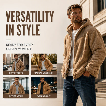 Hot Sale 50% OFF🔥Men's Loose Hooded Plush Jacket