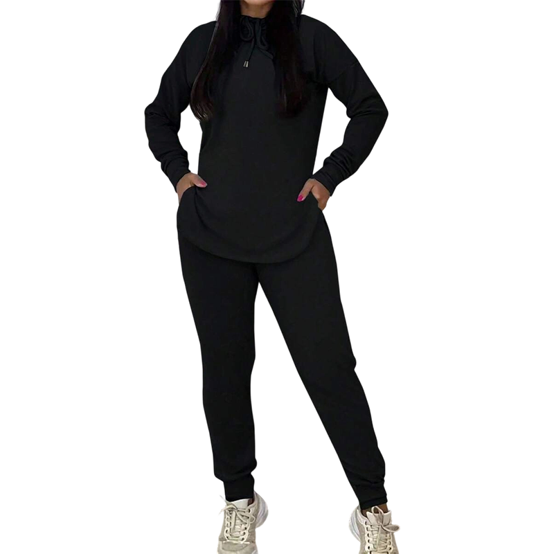 ☁️ Cozy Matching Style, Easy Everyday Fit | Women's Hooded 2-Piece Set