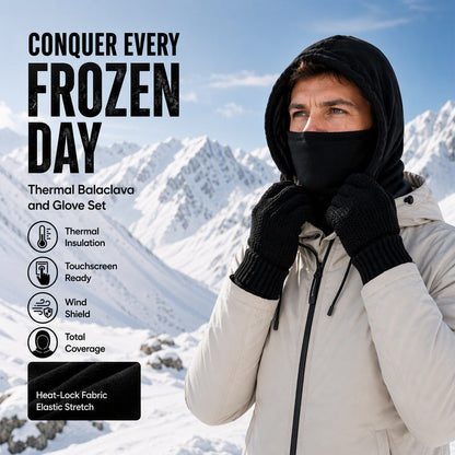 Balaclava Hood with Touchscreen Gloves & Socks Set