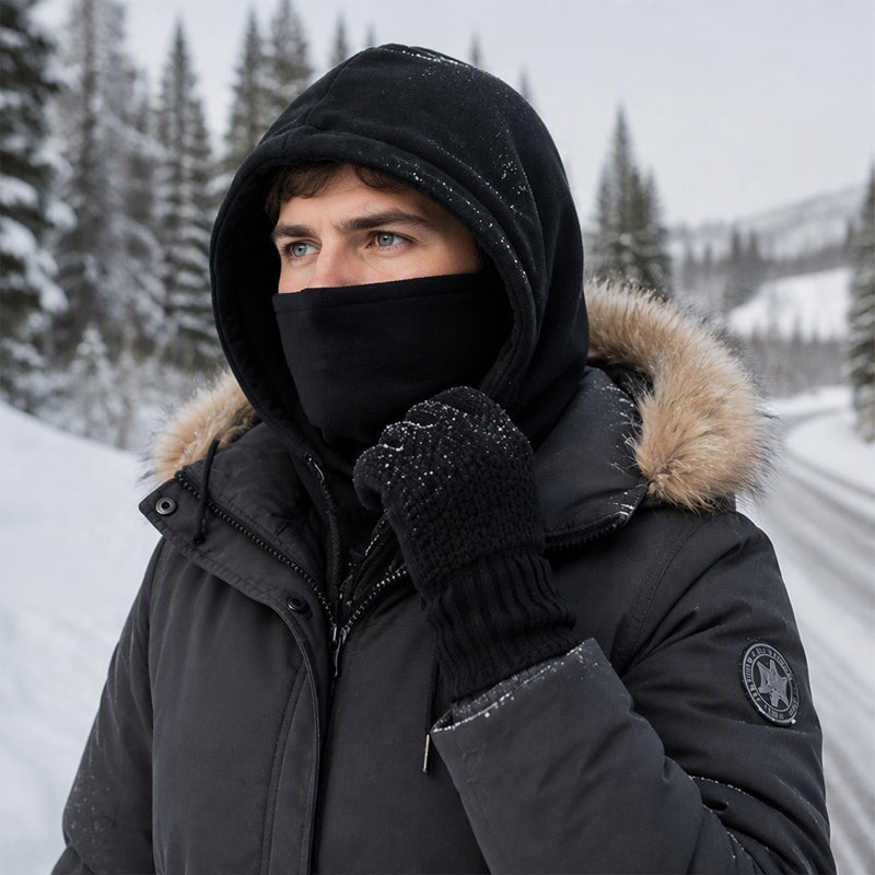 Balaclava Hood with Touchscreen Gloves & Socks Set