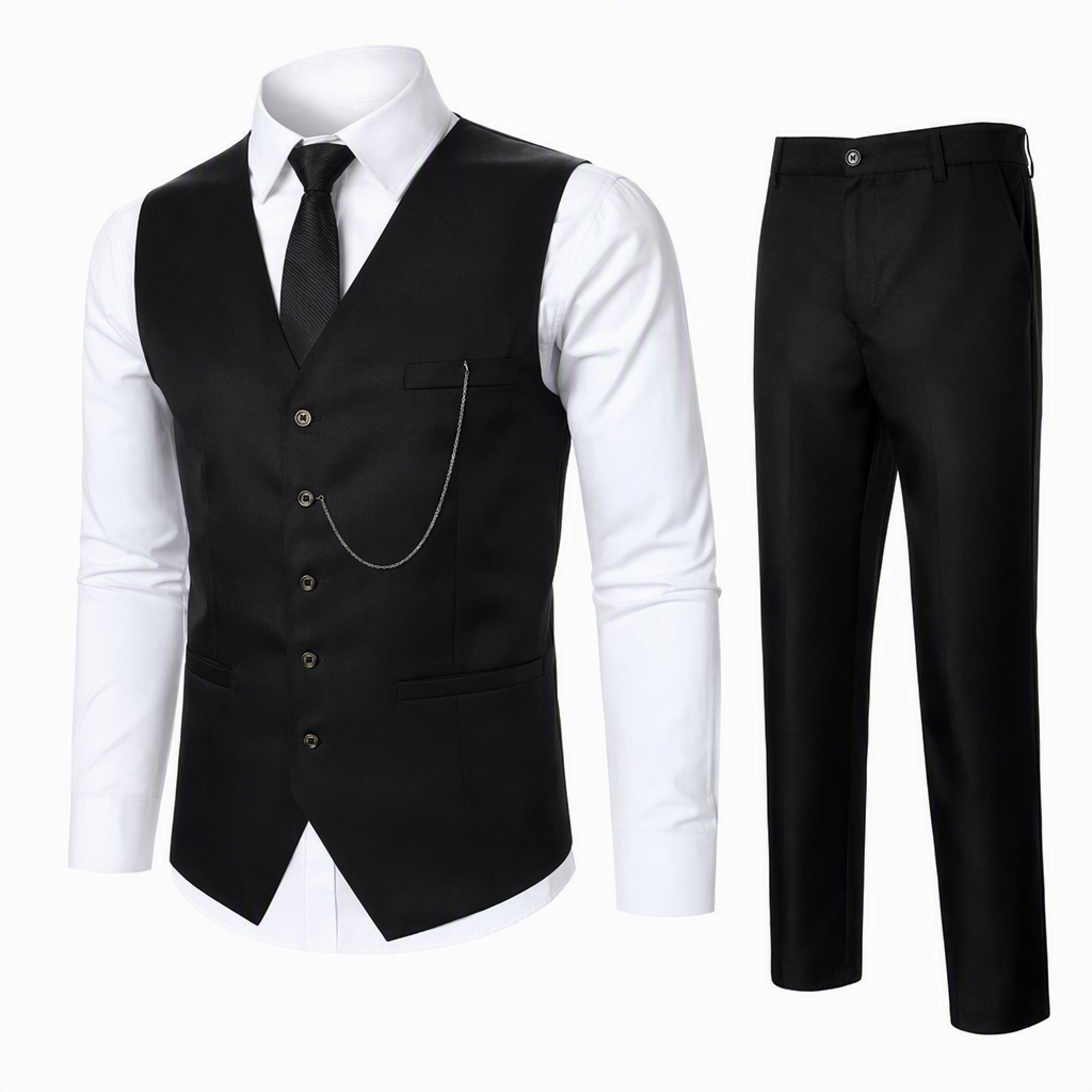 Men's Slim Fit 3-Piece Formal Suit Set
