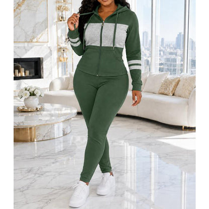 ✨ Color-Block Detail, Flattering Slim Fit | Women's Hooded 2-Piece Set ⚡ Free Shipping