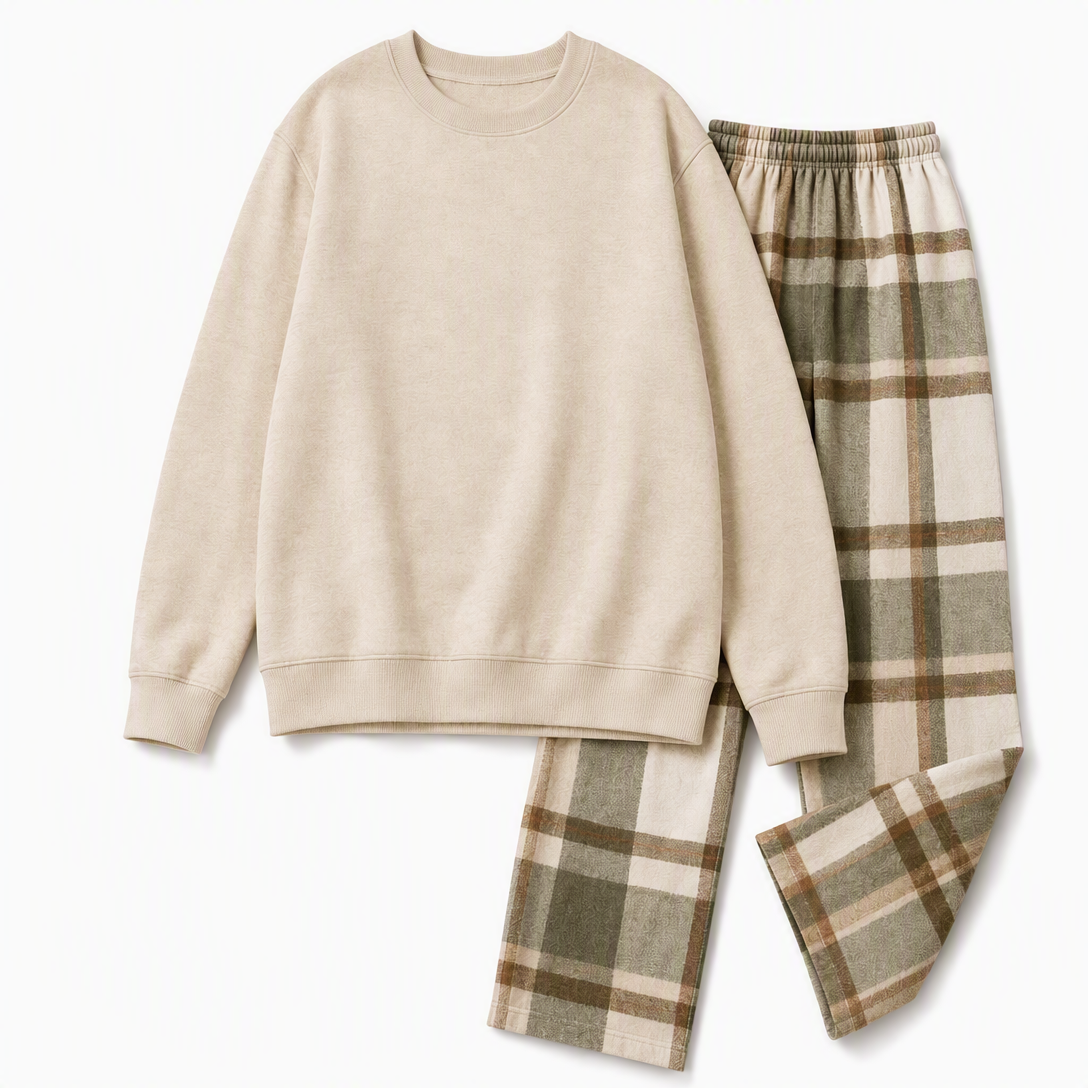 ⏰New Hot Sales - save 50%  😍Women's Soft Casual Crewneck Sweatshirt and Wide Leg Pants Set