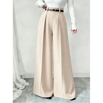 Women's Elegant Drape Wide-Leg Pants