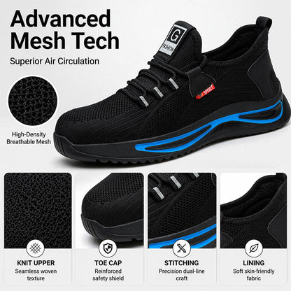 🥾 Steel Toe Protection, Lightweight All-Day Comfort | Men's Safety Work Shoes