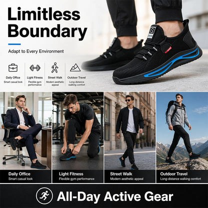 🥾 Steel Toe Protection, Lightweight All-Day Comfort | Men's Safety Work Shoes