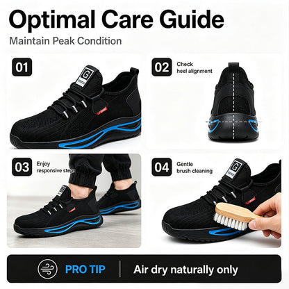 🥾 Steel Toe Protection, Lightweight All-Day Comfort | Men's Safety Work Shoes