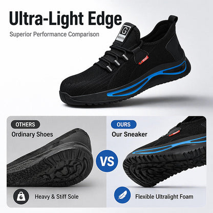 🥾 Steel Toe Protection, Lightweight All-Day Comfort | Men's Safety Work Shoes